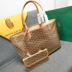 goyard star with models shopping bag leather shoulder mother large capacity handbag large bag travel bag with leather size large bottom length 40 on length 55 bottom width 15 height 30cm medium bottom length 34 on length 46 bottom width 15 height 28cm