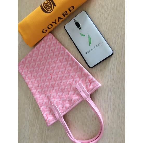 Goya Goyard Earl Bag mini Shopper Mini Purses Tote with Genuine Leather P110 Size Bottom Length 17 Pocket Length 205 Bag Body Height 23 Hand Raise 10cm belongs to the Mini Bag Contrasting Version