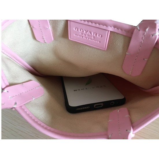 Goya Goyard Earl Bag mini Shopper Mini Purses Tote with Genuine Leather P110 Size Bottom Length 17 Pocket Length 205 Bag Body Height 23 Hand Raise 10cm belongs to the Mini Bag Contrasting Version