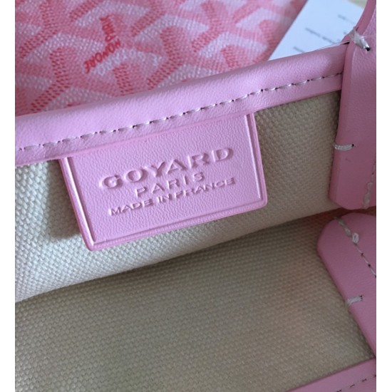 Goya Goyard Earl Bag mini Shopper Mini Purses Tote with Genuine Leather P110 Size Bottom Length 17 Pocket Length 205 Bag Body Height 23 Hand Raise 10cm belongs to the Mini Bag Contrasting Version