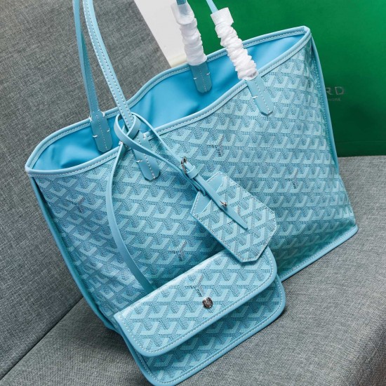 goyard Goya star with the same shopping bag double-sided cowhide shoulder handbag handbag bag women's bag large-capacity mommy bag P large 180 medium 170 size large bottom length 40 on the length of 55 bottom width 15 high 30cm medium bottom length 34 on 