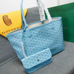 goyard star with models shopping bag leather shoulder mother large capacity handbag large bag travel bag with leather size large bottom length 40 on length 55 bottom width 15 height 30cm medium bottom length 34 on length 46 bottom width 15 height 28cm