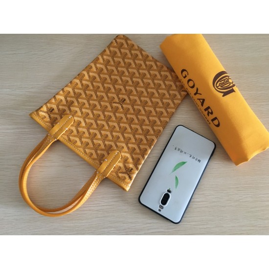 Goya Goyard Earl Bag mini Shopper Mini Purses Tote with Genuine Leather P110 Size Bottom Length 17 Pocket Length 205 Bag Body Height 23 Hand Raise 10cm belongs to the Mini Bag Contrasting Version