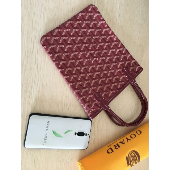 Goya Goyard Earl Bag mini Shopper Mini Purses Tote with Genuine Leather P110 Size Bottom Length 17 Pocket Length 205 Bag Body Height 23 Hand Raise 10cm belongs to the Mini Bag Contrasting Version