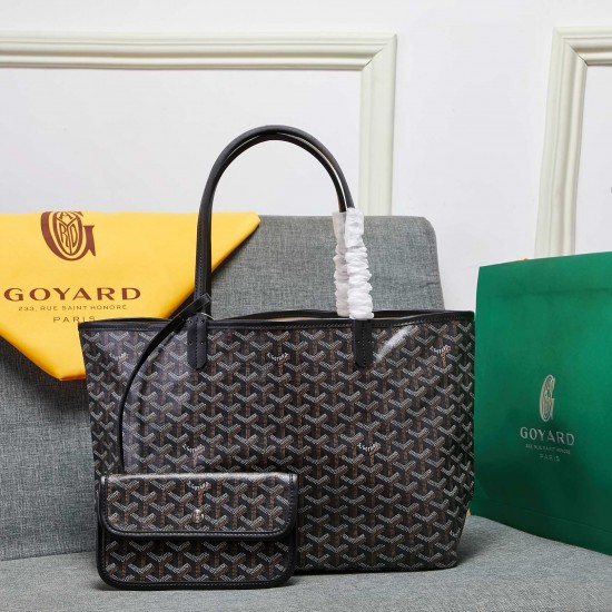goyard star with models shopping bag leather shoulder mother large capacity handbag large bag travel bag with leather size large bottom length 40 on length 55 bottom width 15 height 30cm medium bottom length 34 on length 46 bottom width 15 height 28cm