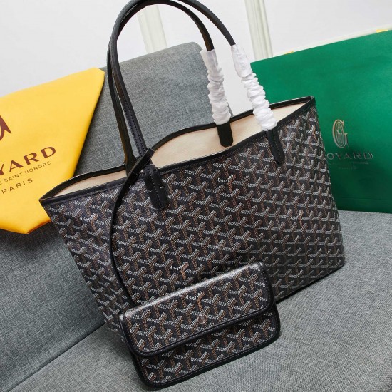 goyard star with models shopping bag leather shoulder mother large capacity handbag large bag travel bag with leather size large bottom length 40 on length 55 bottom width 15 height 30cm medium bottom length 34 on length 46 bottom width 15 height 28cm