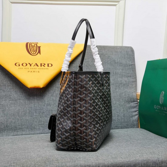 goyard star with models shopping bag leather shoulder mother large capacity handbag large bag travel bag with leather size large bottom length 40 on length 55 bottom width 15 height 30cm medium bottom length 34 on length 46 bottom width 15 height 28cm