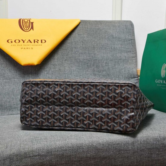 goyard star with models shopping bag leather shoulder mother large capacity handbag large bag travel bag with leather size large bottom length 40 on length 55 bottom width 15 height 30cm medium bottom length 34 on length 46 bottom width 15 height 28cm