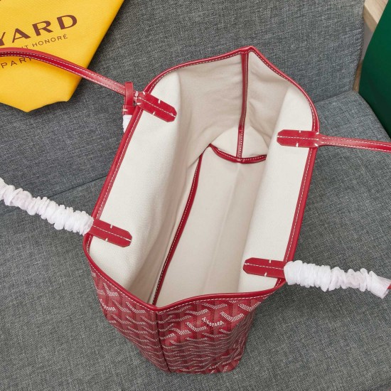 goyard star with models shopping bag leather shoulder mother large capacity handbag large bag travel bag with leather size large bottom length 40 on length 55 bottom width 15 height 30cm medium bottom length 34 on length 46 bottom width 15 height 28cm