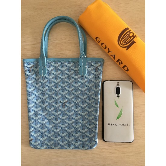 Goya Goyard Earl Bag mini Shopper Mini Purses Tote with Genuine Leather P110 Size Bottom Length 17 Pocket Length 205 Bag Body Height 23 Hand Raise 10cm belongs to the Mini Bag Contrasting Version