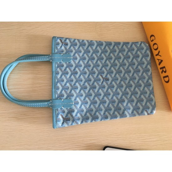 Goya Goyard Earl Bag mini Shopper Mini Purses Tote with Genuine Leather P110 Size Bottom Length 17 Pocket Length 205 Bag Body Height 23 Hand Raise 10cm belongs to the Mini Bag Contrasting Version
