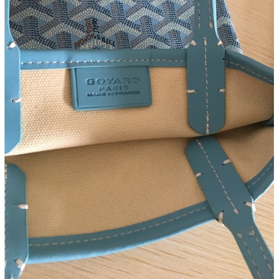 Goya Goyard Earl Bag mini Shopper Mini Purses Tote with Genuine Leather P110 Size Bottom Length 17 Pocket Length 205 Bag Body Height 23 Hand Raise 10cm belongs to the Mini Bag Contrasting Version