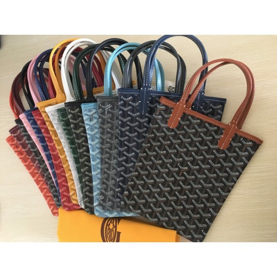 Goya Goyard Earl Bag mini Shopper Mini Purses Tote with Genuine Leather P110 Size Bottom Length 17 Pocket Length 205 Bag Body Height 23 Hand Raise 10cm belongs to the Mini Bag Contrasting Version