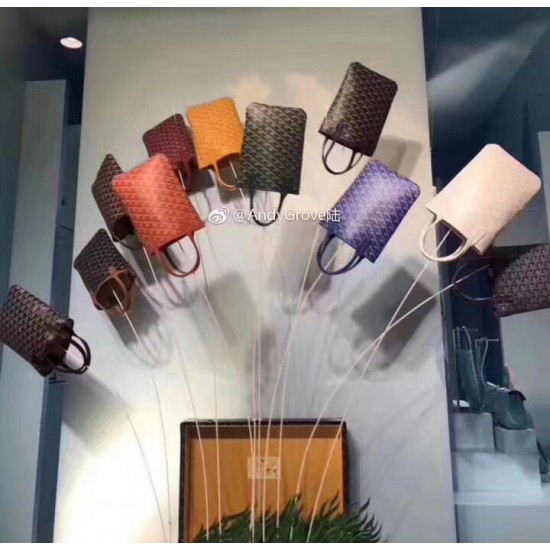 Goya Goyard Earl Bag mini Shopper Mini Purses Tote with Genuine Leather P110 Size Bottom Length 17 Pocket Length 205 Bag Body Height 23 Hand Raise 10cm belongs to the Mini Bag Contrasting Version