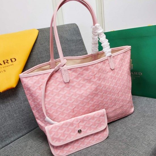 goyard star with models shopping bag leather shoulder mother large capacity handbag large bag travel bag with leather size large bottom length 40 on length 55 bottom width 15 height 30cm medium bottom length 34 on length 46 bottom width 15 height 28cm