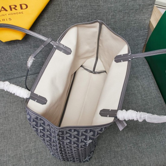 goyard star with models shopping bag leather shoulder mother large capacity handbag large bag travel bag with leather size large bottom length 40 on length 55 bottom width 15 height 30cm medium bottom length 34 on length 46 bottom width 15 height 28cm