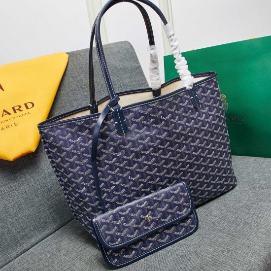 goyard star with models shopping bag leather shoulder mother large capacity handbag large bag travel bag with leather size large bottom length 40 on length 55 bottom width 15 height 30cm medium bottom length 34 on length 46 bottom width 15 height 28cm