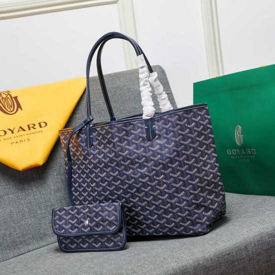 goyard star with models shopping bag leather shoulder mother large capacity handbag large bag travel bag with leather size large bottom length 40 on length 55 bottom width 15 height 30cm medium bottom length 34 on length 46 bottom width 15 height 28cm