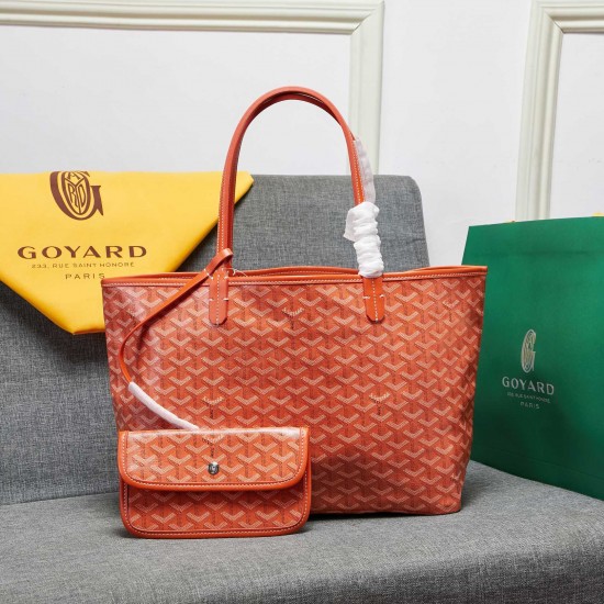 goyard star with models shopping bag leather shoulder mother large capacity handbag large bag travel bag with leather size large bottom length 40 on length 55 bottom width 15 height 30cm medium bottom length 34 on length 46 bottom width 15 height 28cm