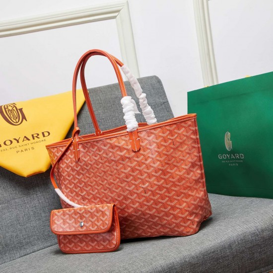 goyard star with models shopping bag leather shoulder mother large capacity handbag large bag travel bag with leather size large bottom length 40 on length 55 bottom width 15 height 30cm medium bottom length 34 on length 46 bottom width 15 height 28cm