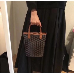 Goya Goyard Earl Bag mini Shopper Mini Purses Tote with Genuine Leather P110 Size Bottom Length 17 Pocket Length 205 Bag Body Height 23 Hand Raise 10cm belongs to the Mini Bag Contrasting Version