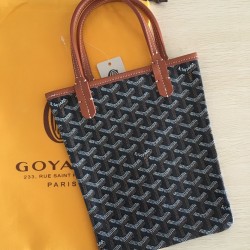 Goya Goyard Earl Bag mini Shopper Mini Purses Tote with Genuine Leather P110 Size Bottom Length 17 Pocket Length 205 Bag Body Height 23 Hand Raise 10cm belongs to the Mini Bag Contrasting Version