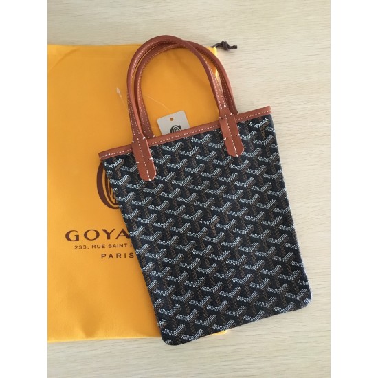 Goya Goyard Earl Bag mini Shopper Mini Purses Tote with Genuine Leather P110 Size Bottom Length 17 Pocket Length 205 Bag Body Height 23 Hand Raise 10cm belongs to the Mini Bag Contrasting Version