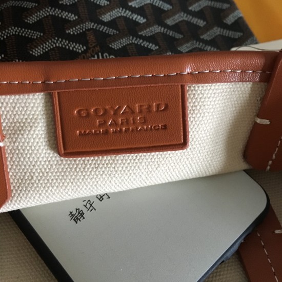 Goya Goyard Earl Bag mini Shopper Mini Purses Tote with Genuine Leather P110 Size Bottom Length 17 Pocket Length 205 Bag Body Height 23 Hand Raise 10cm belongs to the Mini Bag Contrasting Version