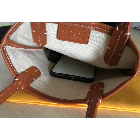 Goya Goyard Earl Bag mini Shopper Mini Purses Tote with Genuine Leather P110 Size Bottom Length 17 Pocket Length 205 Bag Body Height 23 Hand Raise 10cm belongs to the Mini Bag Contrasting Version