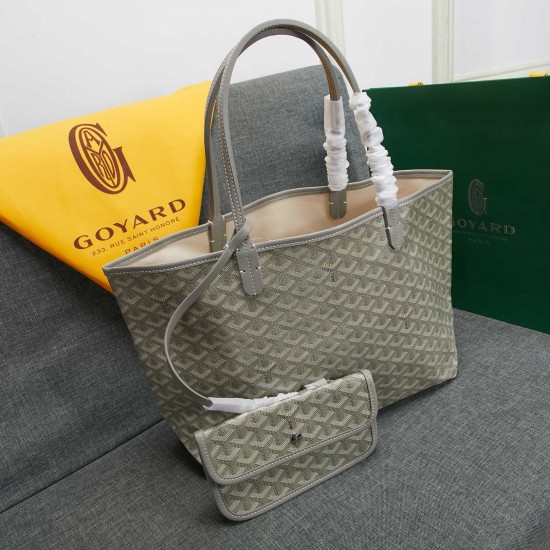 goyard star with models shopping bag leather shoulder mother large capacity handbag large bag travel bag with leather size large bottom length 40 on length 55 bottom width 15 height 30cm medium bottom length 34 on length 46 bottom width 15 height 28cm