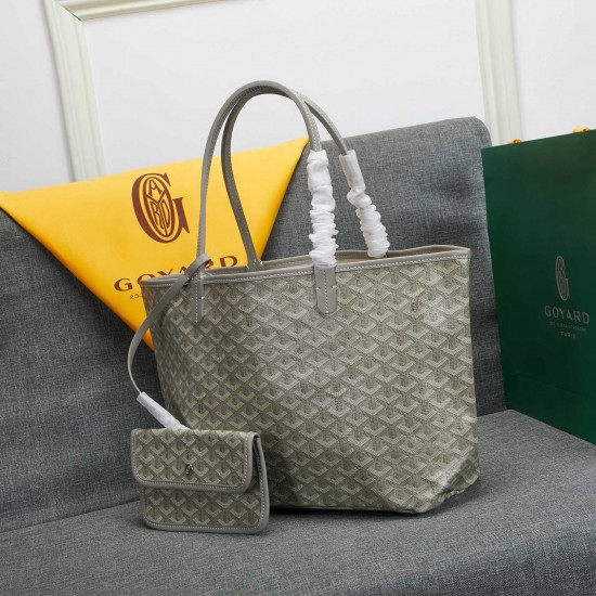 goyard star with models shopping bag leather shoulder mother large capacity handbag large bag travel bag with leather size large bottom length 40 on length 55 bottom width 15 height 30cm medium bottom length 34 on length 46 bottom width 15 height 28cm