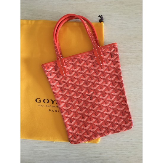 Goya Goyard Earl Bag mini Shopper Mini Purses Tote with Genuine Leather P110 Size Bottom Length 17 Pocket Length 205 Bag Body Height 23 Hand Raise 10cm belongs to the Mini Bag Contrasting Version
