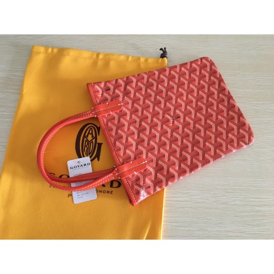 Goya Goyard Earl Bag mini Shopper Mini Purses Tote with Genuine Leather P110 Size Bottom Length 17 Pocket Length 205 Bag Body Height 23 Hand Raise 10cm belongs to the Mini Bag Contrasting Version