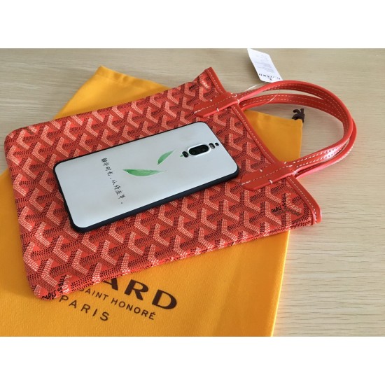 Goya Goyard Earl Bag mini Shopper Mini Purses Tote with Genuine Leather P110 Size Bottom Length 17 Pocket Length 205 Bag Body Height 23 Hand Raise 10cm belongs to the Mini Bag Contrasting Version