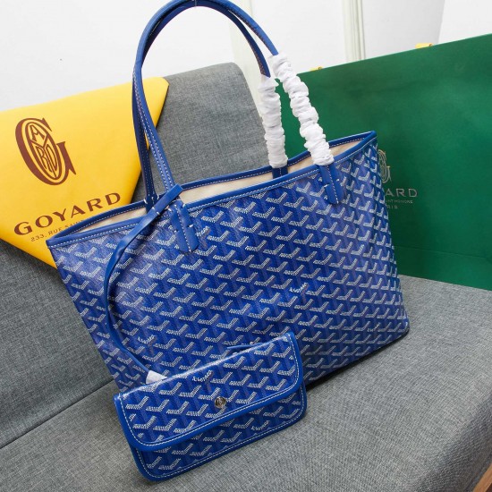 goyard star with models shopping bag leather shoulder mother large capacity handbag large bag travel bag with leather size large bottom length 40 on length 55 bottom width 15 height 30cm medium bottom length 34 on length 46 bottom width 15 height 28cm