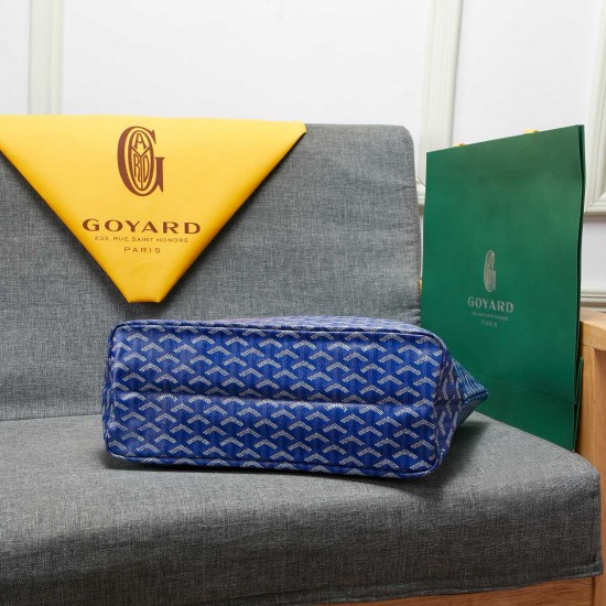 goyard star with models shopping bag leather shoulder mother large capacity handbag large bag travel bag with leather size large bottom length 40 on length 55 bottom width 15 height 30cm medium bottom length 34 on length 46 bottom width 15 height 28cm