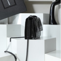 250YSL crocodile pattern Prince Wen the same models continue to burst in the special cowhide pressure three-dimensional pattern imported electroplating antique silver hardware street photography talisman tracking focus practical classic models temperament