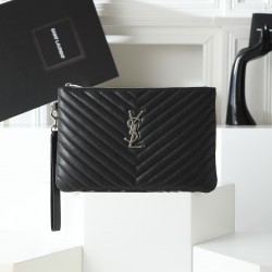180 Black Silver YSL Market Exclusive Beaten and molded to order The highest version of the market strong YvesSaintLaurent embroidery line handbag Italian calfskin hand feel super The first in the market Size 30Cm Model 1850