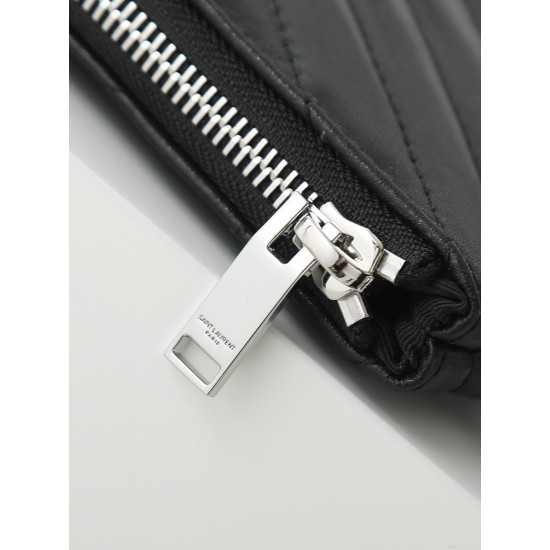 180 Black Silver YSL Market Exclusive Beaten and molded to order The highest version of the market strong YvesSaintLaurent embroidery line handbag Italian calfskin hand feel super The first in the market Size 30Cm Model 1850