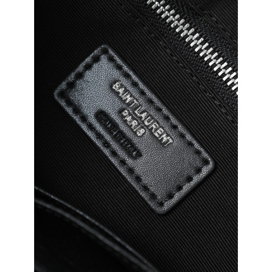 180 Black Silver YSL Market Exclusive Beaten and molded to order The highest version of the market strong YvesSaintLaurent embroidery line handbag Italian calfskin hand feel super The first in the market Size 30Cm Model 1850