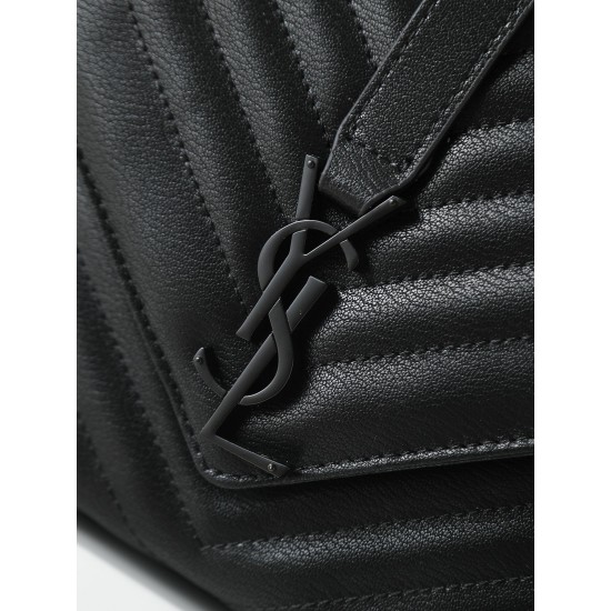 290 black black buckle counter demon models SaintLaurentSLP counter latest version of the market exclusive imported leather original leather goat grain hand-embroidered V line ultra-smooth soft and comfortable bag shape exquisite practical pocket YSL gold