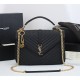 Lot 290 black gold buckle SaintLaurent demon SaintLaurentSLP counter latest version market exclusive imported leather original goat grain leather hand embroidered V line super silky soft comfortable bag shape exquisite practical pocket YSL gold buckle har