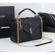 Lot 290 black gold buckle SaintLaurent demon SaintLaurentSLP counter latest version market exclusive imported leather original goat grain leather hand embroidered V line super silky soft comfortable bag shape exquisite practical pocket YSL gold buckle har