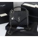 260 black and silver buckle counter demon models SaintLaurentSLP counter latest version of the market exclusive imported leather original leather goat grain hand-embroidered V line super silky soft and comfortable bag shape exquisite practical pocket YSL 