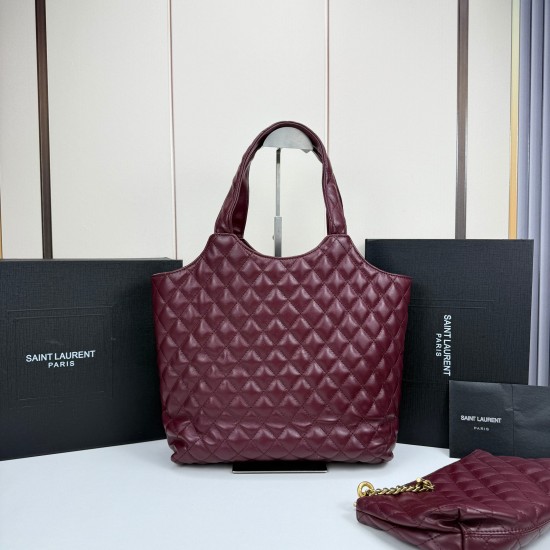 250 YsL most explosive new medium Tote ICAREROSEysl Saint Laurent one of the best bags of the year the most explosive new Tote ICAREROSE the same model gold large logo with all black lambskin super air inside there is a detachable zipper bag This season w