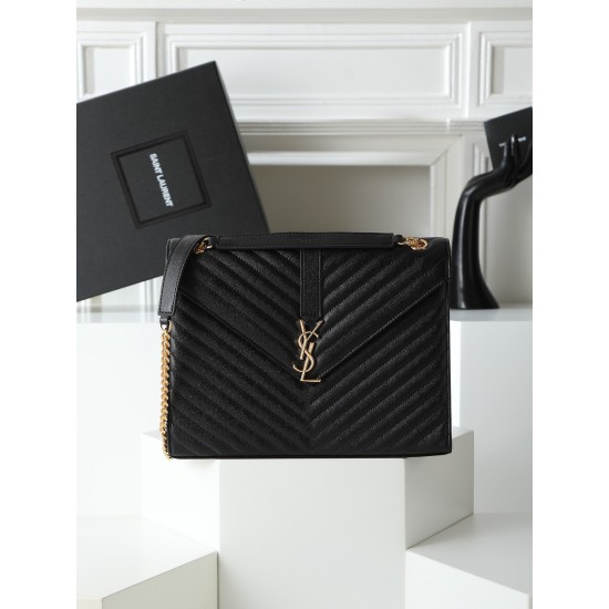 270V show SaintLaurent SaintLaurent SSLP counter newest version market exclusive Decorative interlocking metal YSL logo The hardware is perfect and flawless The original ball pattern pattern The handfeel is superb The details are exquisite handmade Exquis