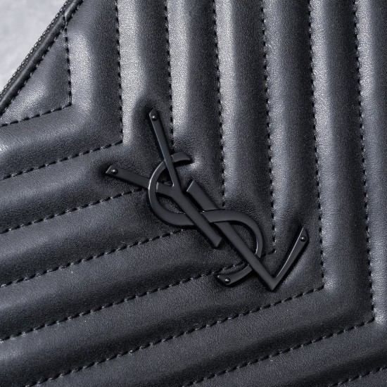 160 Black Buckle YSL Market Exclusive Beaten and molded to order The highest version of the market strong YvesSaintLaurent Embroidery line handbag Italian calfskin hand feeling super The first in the market to be launched Size 30Cm Model 1850