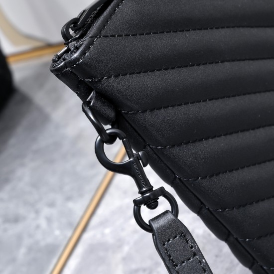 160 Black Buckle YSL Market Exclusive Beaten and molded to order The highest version of the market strong YvesSaintLaurent Embroidery line handbag Italian calfskin hand feeling super The first in the market to be launched Size 30Cm Model 1850