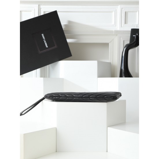 180 Black Buckle YSL Market Exclusive Beaten and molded to order The highest version of the market strong YvesSaintLaurent embroidery line handbag Italian calf leather hand feeling super The first in the market Size 30Cm Model 1850