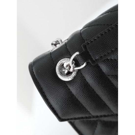 270 square SaintLaurent SaintLaurentSLP counter latest version Market exclusive Decorative interlocking metal YSL logo The hardware is flawless Original ball stripe pattern The handfeel is superb The details are exquisite handmade Exquisite single shoulde